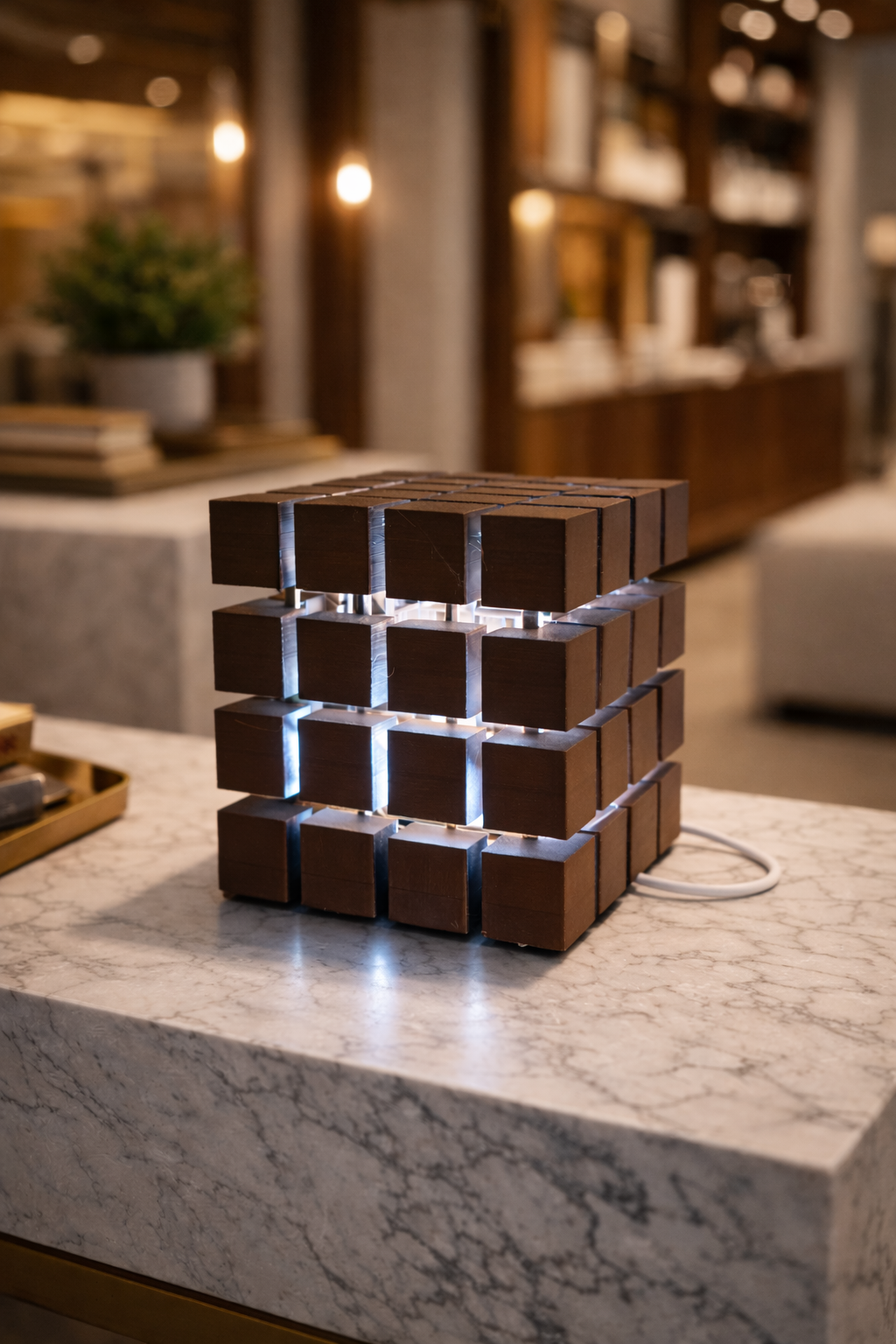 Luminária de mesa LED - Cubos