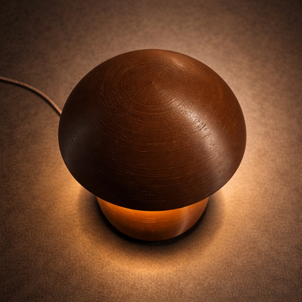 Luminária Cogumelo Aurora — Design Sofisticado e Luz Aconchegante