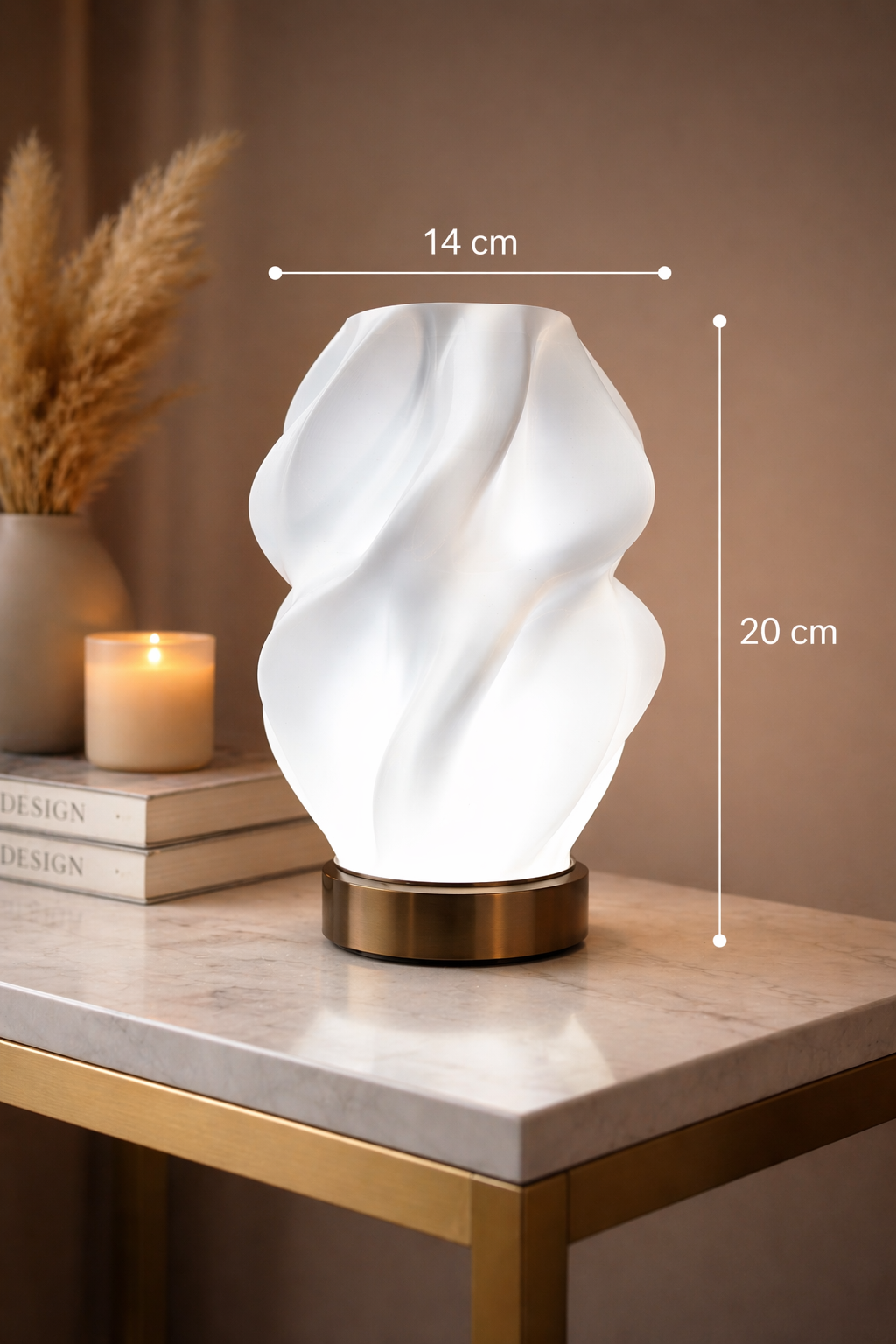 Luminária de Mesa LED Moderna Escultural Abajur Decorativo Premium Design Sofisticado