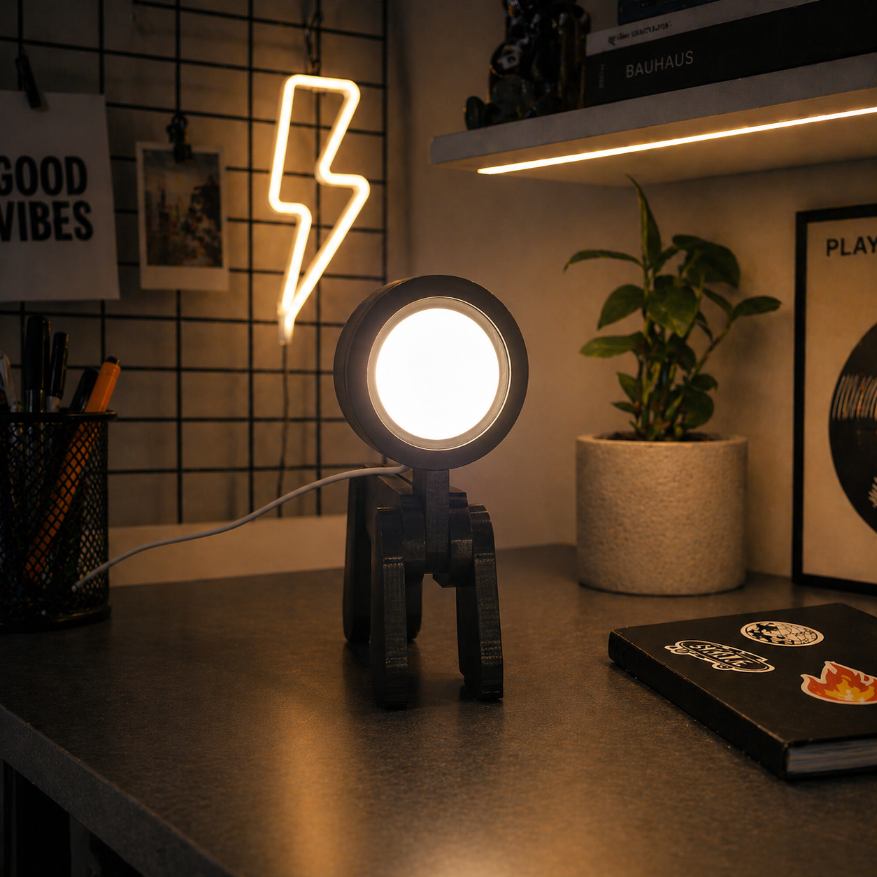 Luminária Orbit Dog – Design Contemporâneo com Personalidade