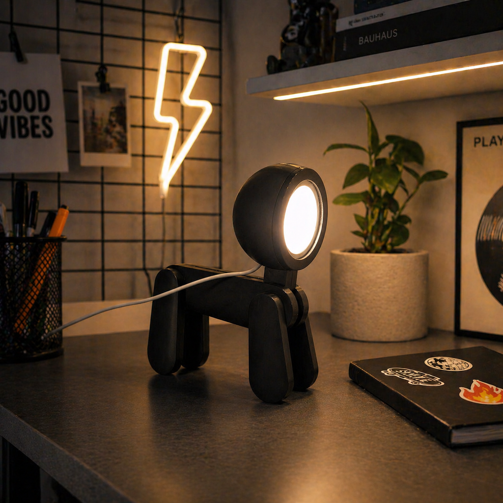 Luminária Orbit Dog – Design Contemporâneo com Personalidade