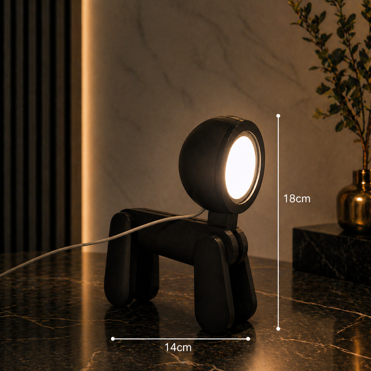 Luminária Orbit Dog – Design Contemporâneo com Personalidade