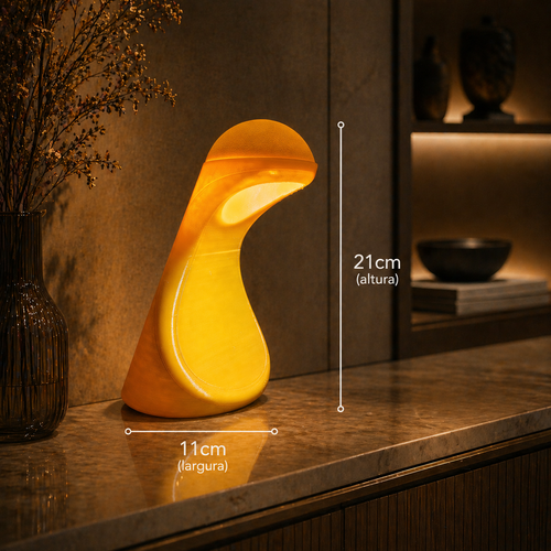 Luminária Curva LED – Design Moderno + Luz Aconchegante | Decoração Premium